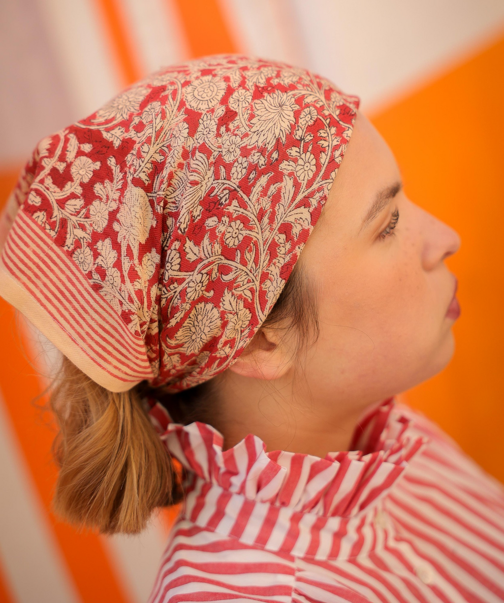 Foulard petit format Anjali Cerise