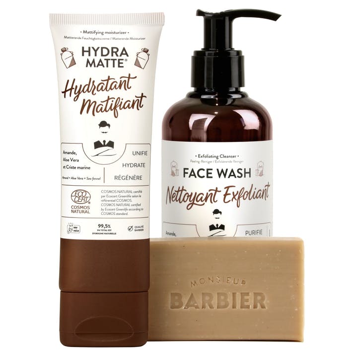 COFFRET COSMÉTIQUES NATURELS POUR HOMME HAPPY FACE - Monsieur Barbier