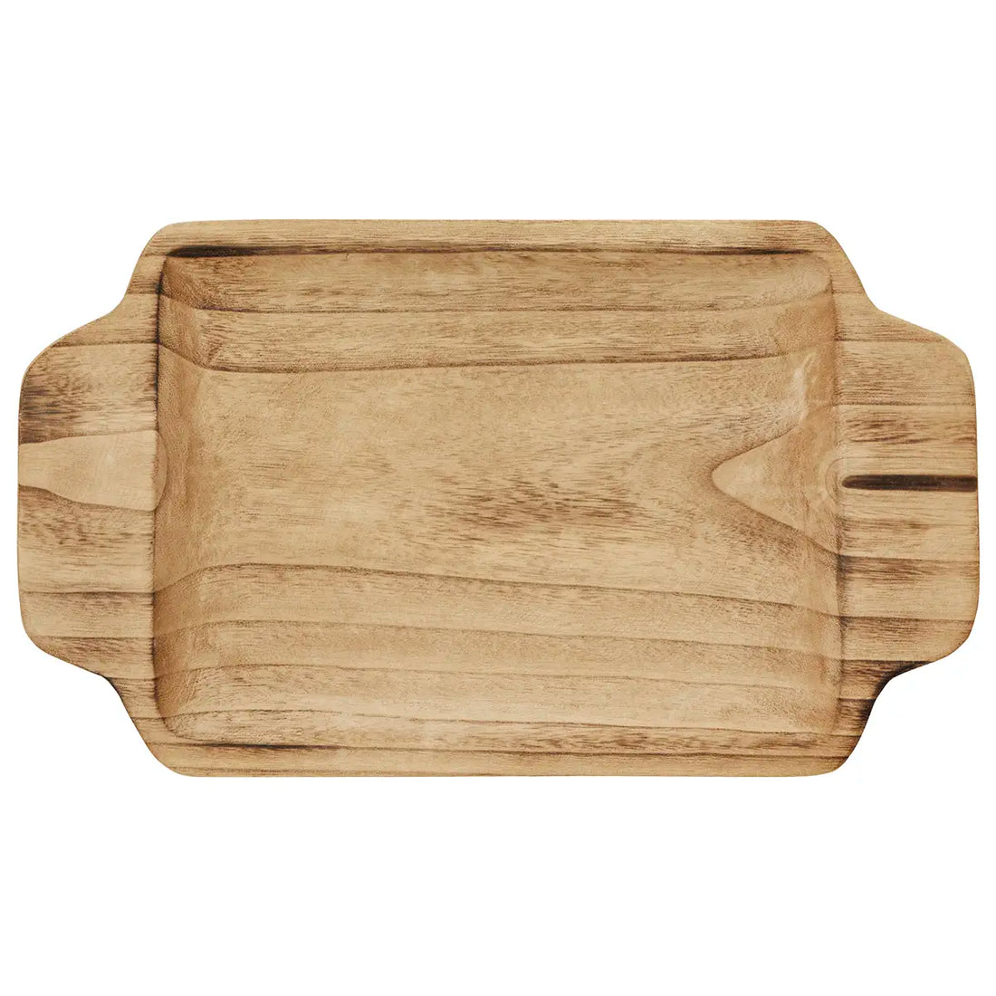 Rectangular wooden tray