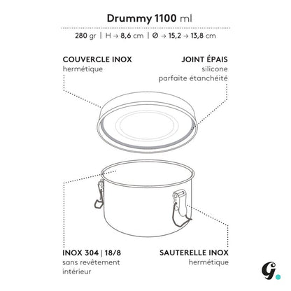 LUNCH BOX INOX GRAVÉES CERISIER - Gaspajoe