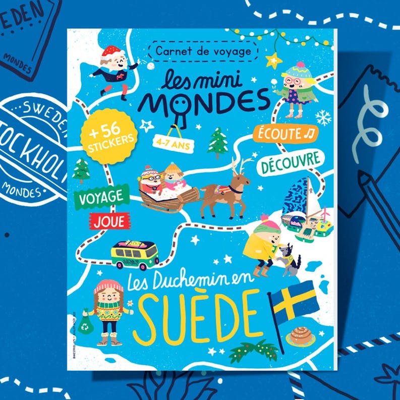 LIVRE ENFANT VOYAGES CARNET SUÈDE - Les Mini Mondes