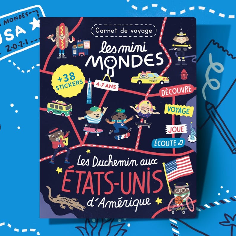 LIVRE ENFANT VOYAGES CARNET USA - Les Mini Mondes