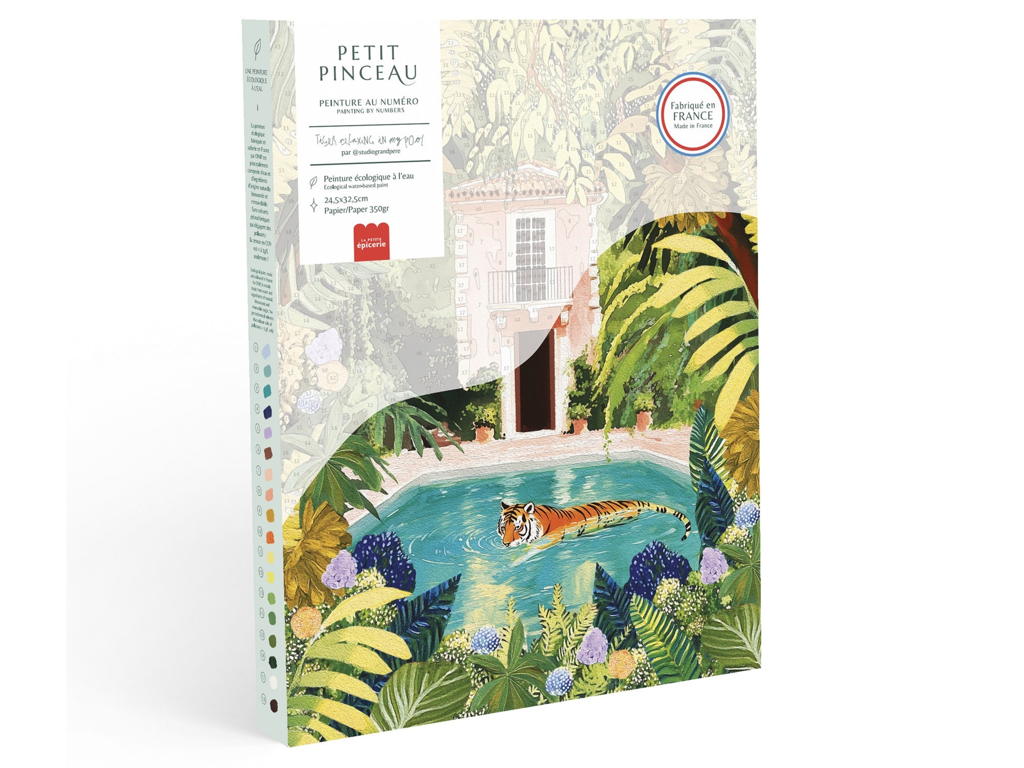 Coffret peinture au numéro Tiger Relaxing in my Pool - image 1