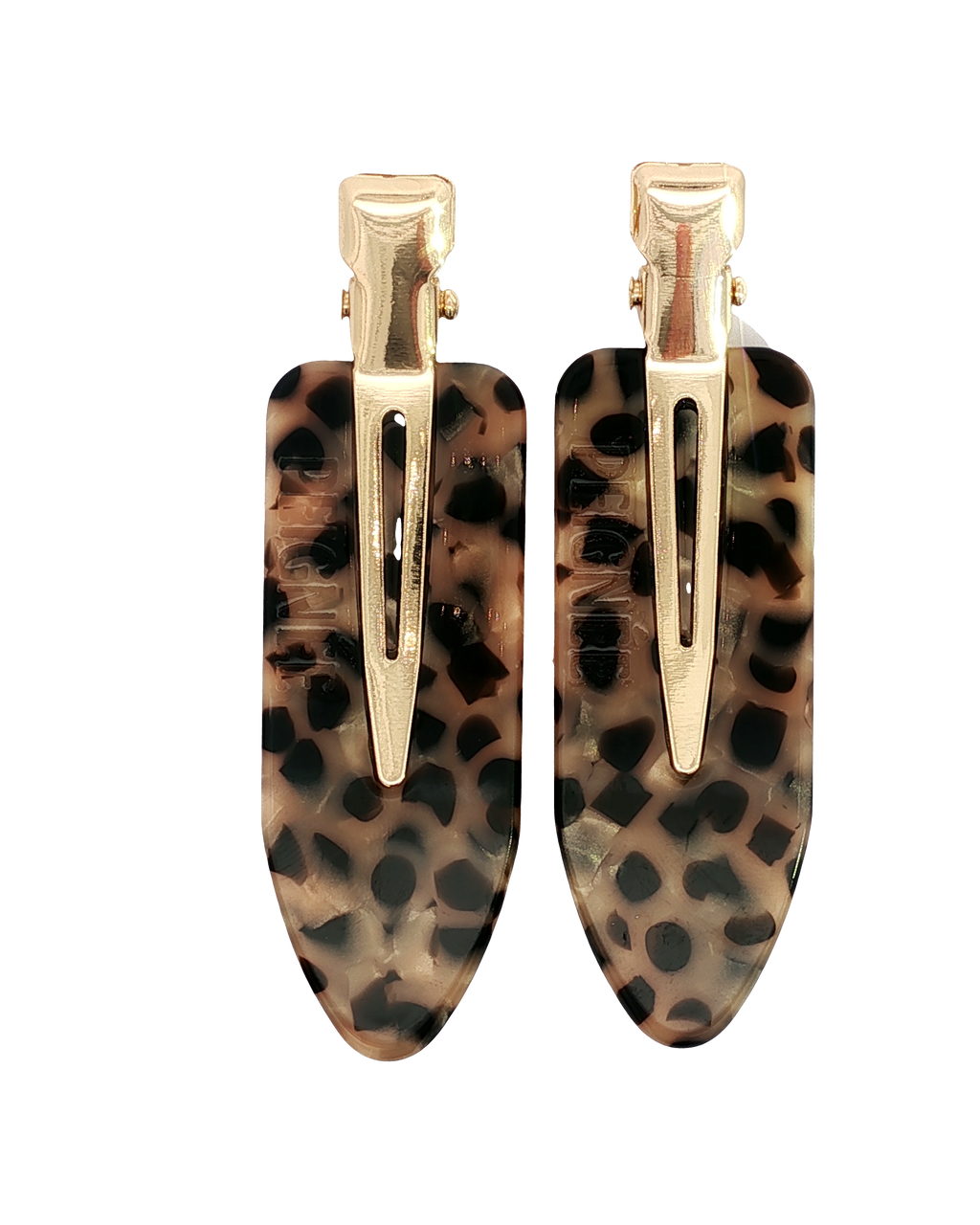 Paire de barrettes à cheveux léopard – Peignée Paris – vue 1