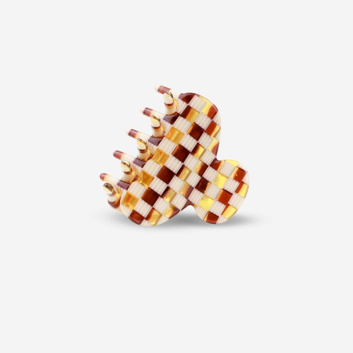 Petite pince à cheveux Crop damier – Sasstie – vue 2