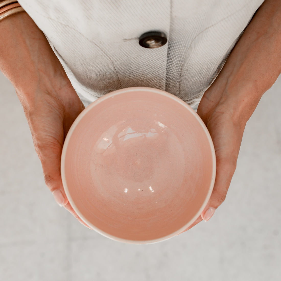 Bol en céramique fait main artisanale rose poudré bol petit déjeuner bol à apéritif NaN