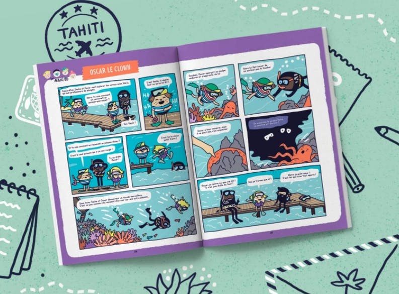 LIVRE ENFANT VOYAGES CARNET TAHITI  - Les Mini Mondes