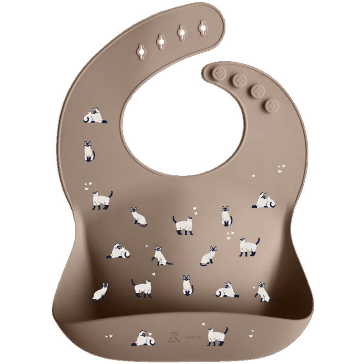 BAVOIR BÉBÉ SILICONE MINOUCHE TAUPE - Zakuw