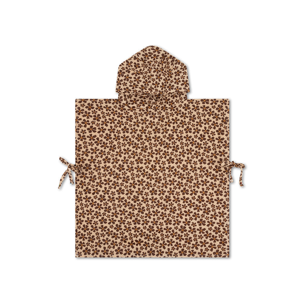 Poncho de plage enfant marron Wild Flower Swim Essentials