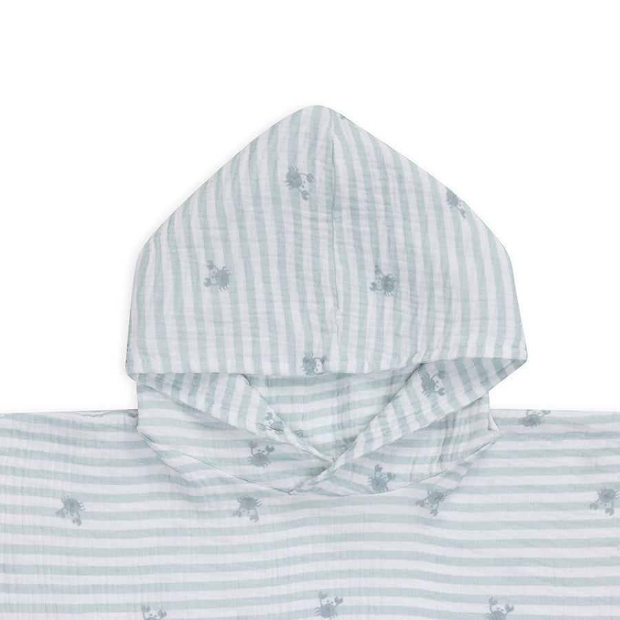 Poncho de plage enfant blanc vert Crabby Swim Essentials - photo 3