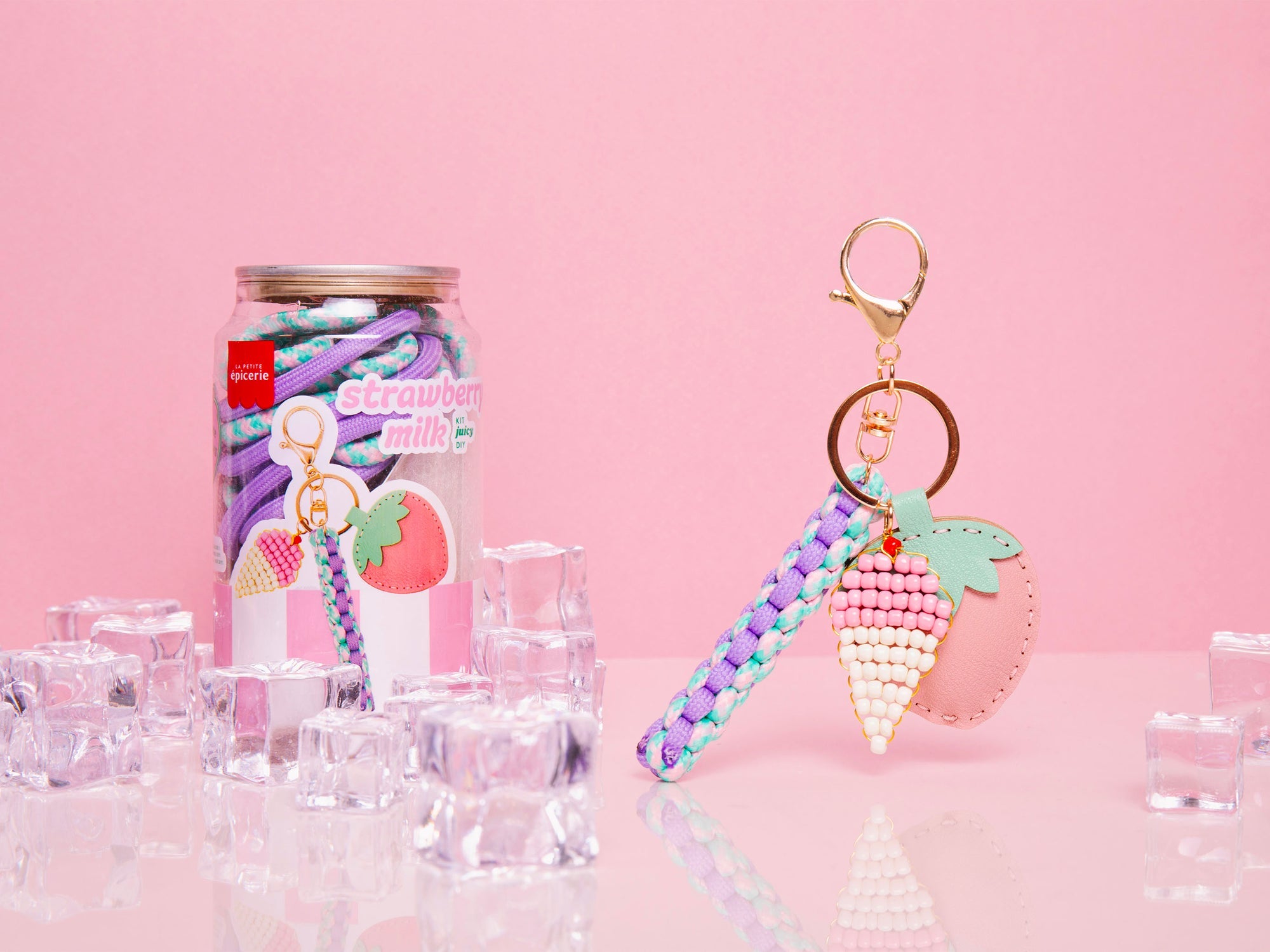 Kit Canette Bag Charm Pshiiit Strawberry Milk - image 2