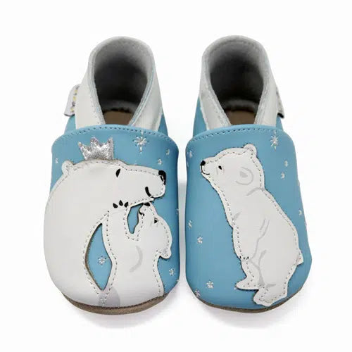 CHAUSSONS BÉBÉ et ENFANT EN CUIR SOUPLE OURS - Lait et Miel