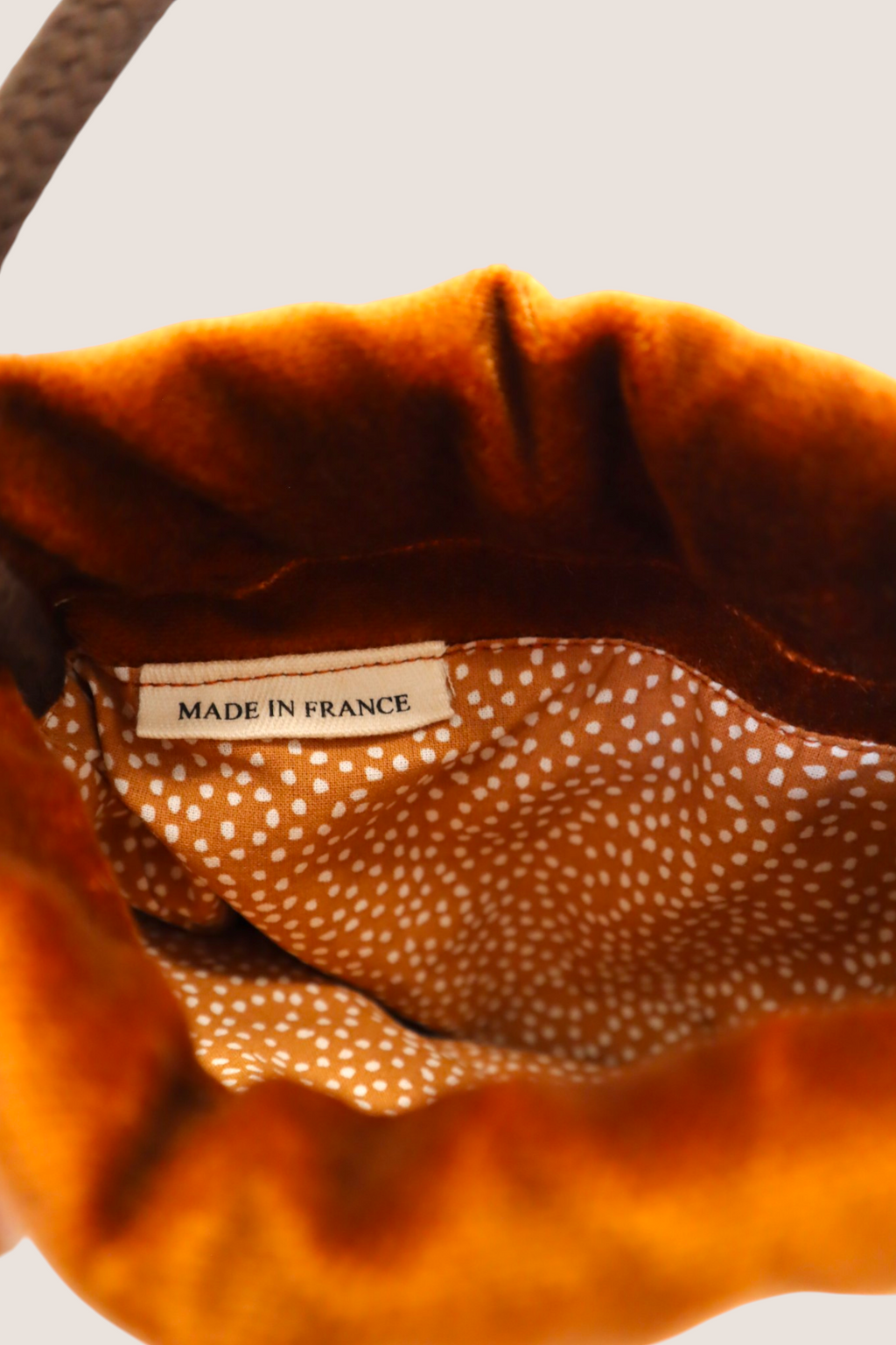 Mini sac bourse Le Groom Velours Cognac - vue 5