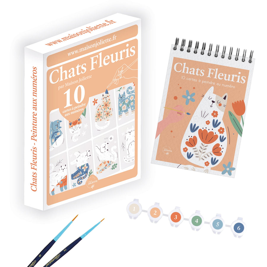 Peinture aux numéros Chats Fleuris