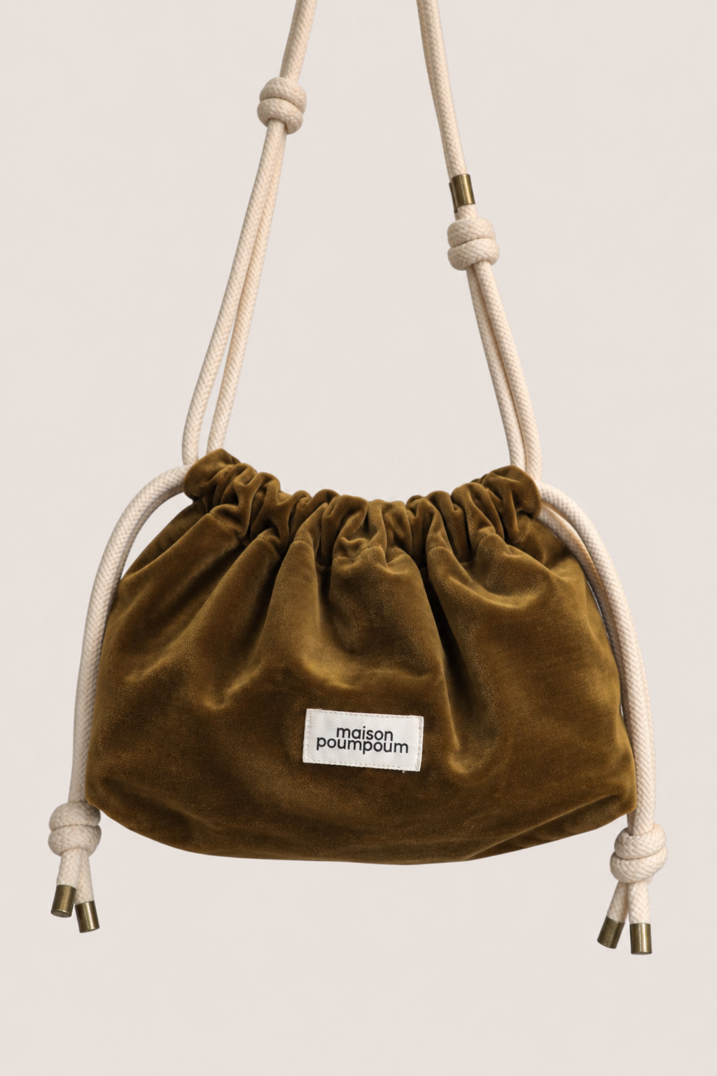 Sac bourse femme Le Raoul Velours Bronze