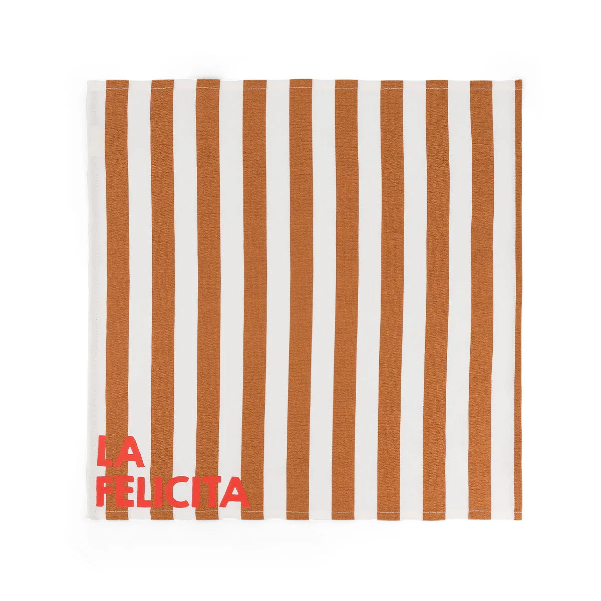 Lot de 2 serviettes - Josephine Rayures Pecan La felicita