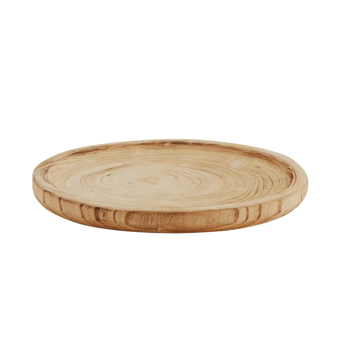 Round wooden tray