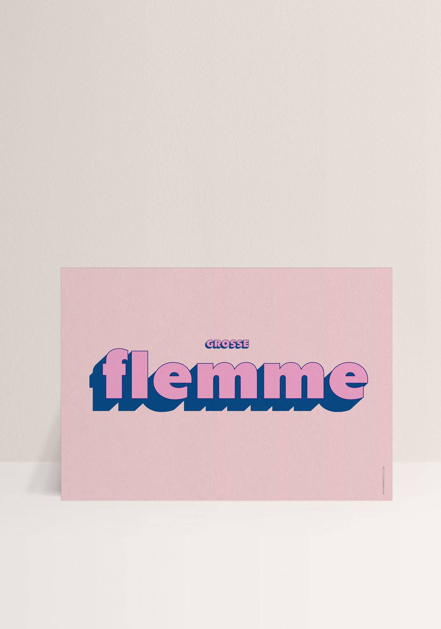 Afffiche déco tendance Flemme