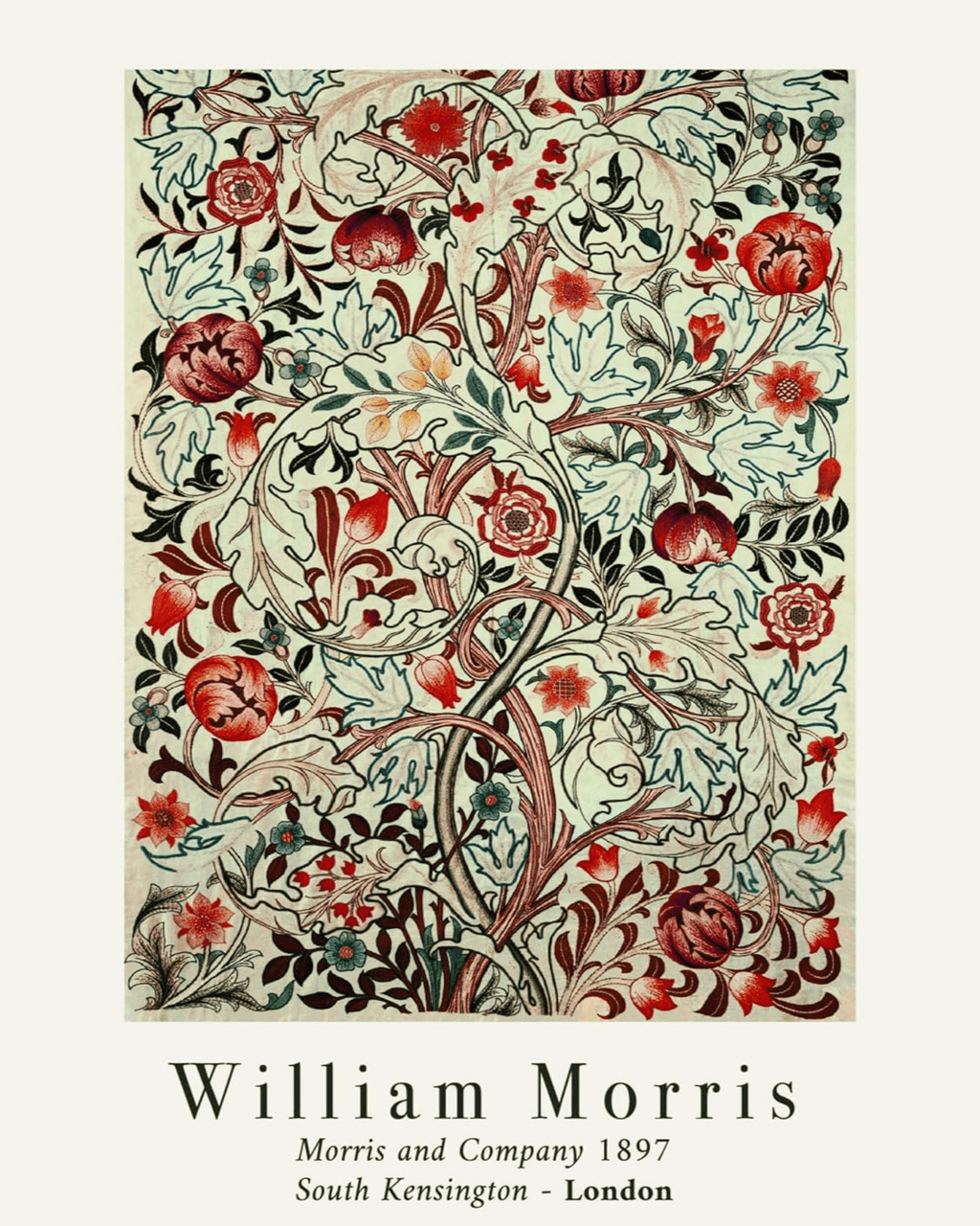 Affiche artistique william morris - motifs automnaux & nature | esque