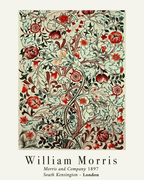 Affiche artistique william morris - motifs automnaux & nature | esque