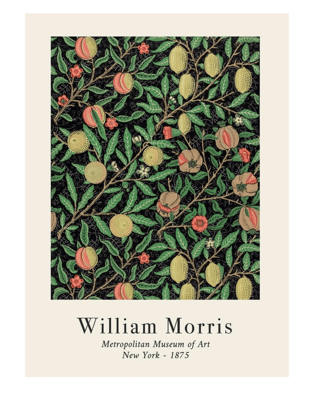 AFFICHE ARTISTIQUE WILLIAM MORRIS - MOTIFS FRUITS &amp; ART FLORAL | Esque - Lili Margaret
