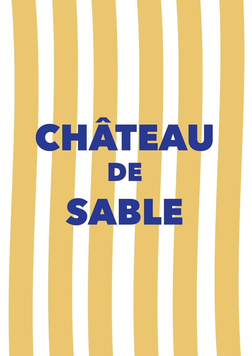 Affiche rayures château de sable - souvenirs d’enfance & été