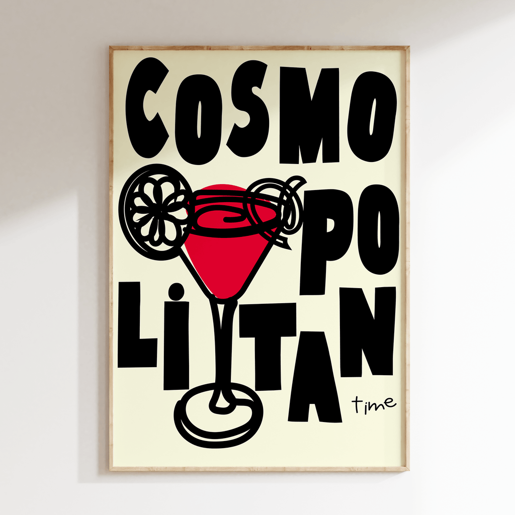 Affiche cocktail Cosmopolitan - Poster déco bar et cuisine