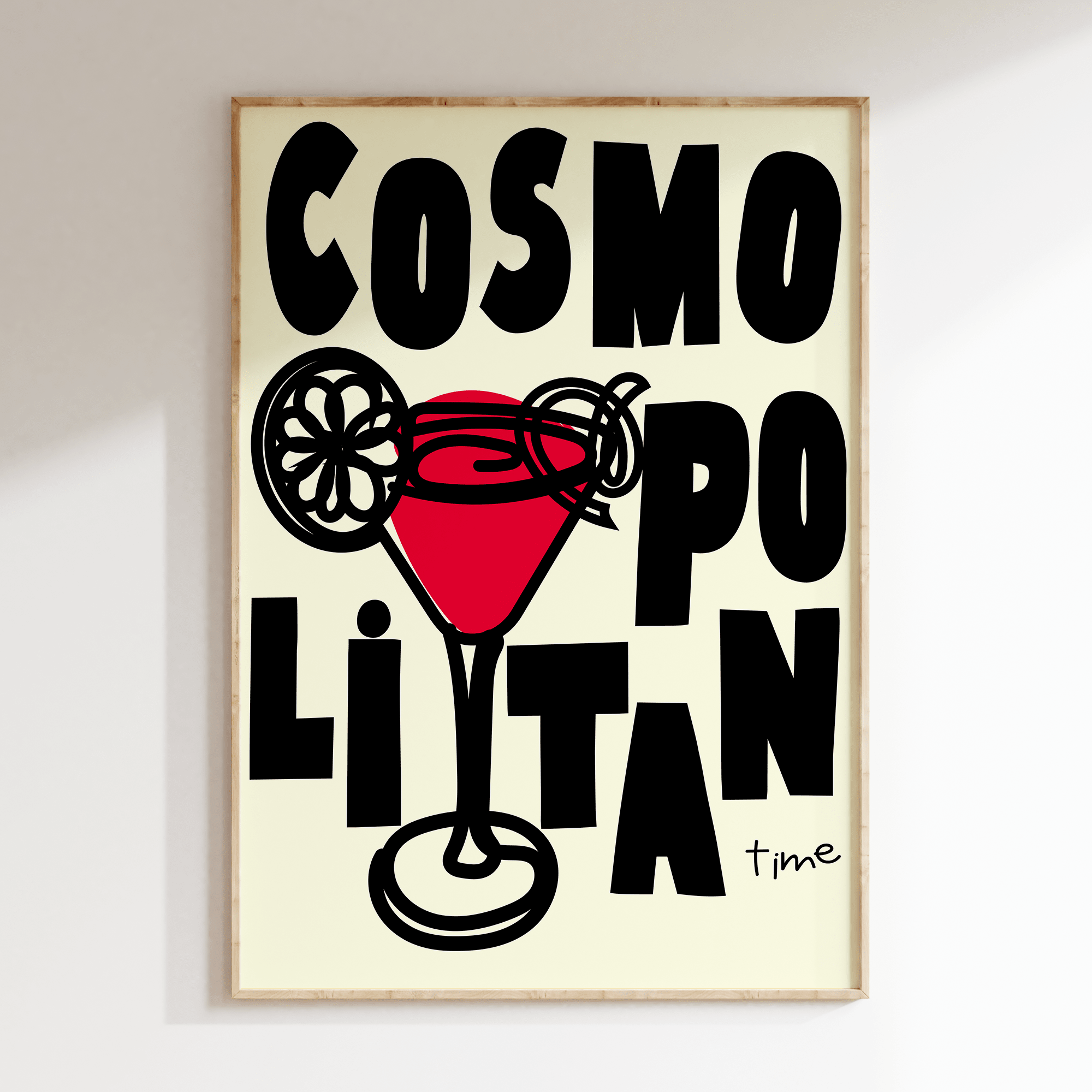 Affiche cocktail Cosmopolitan - Poster déco bar et cuisine