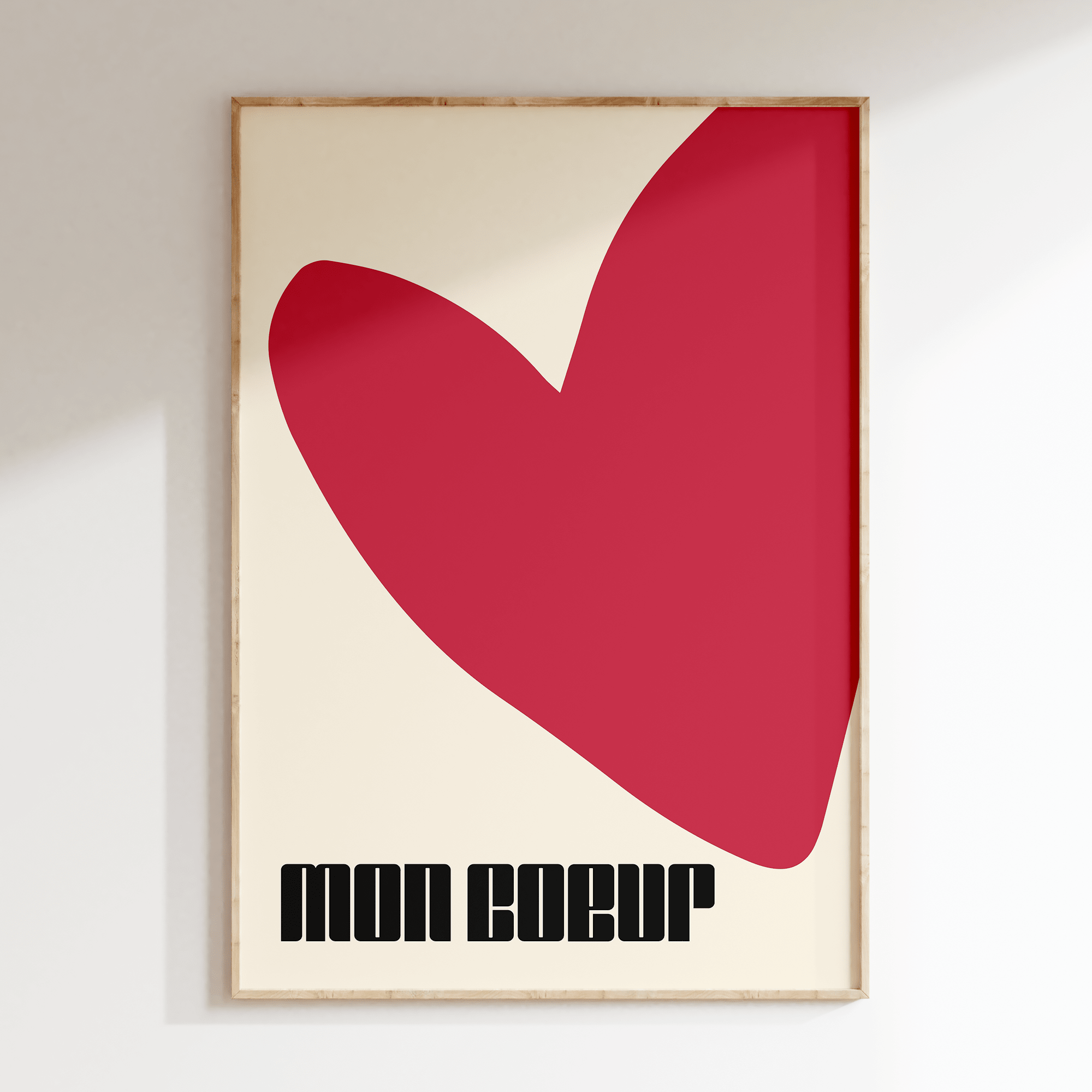 Affiche cœur rouge - Poster déco amour