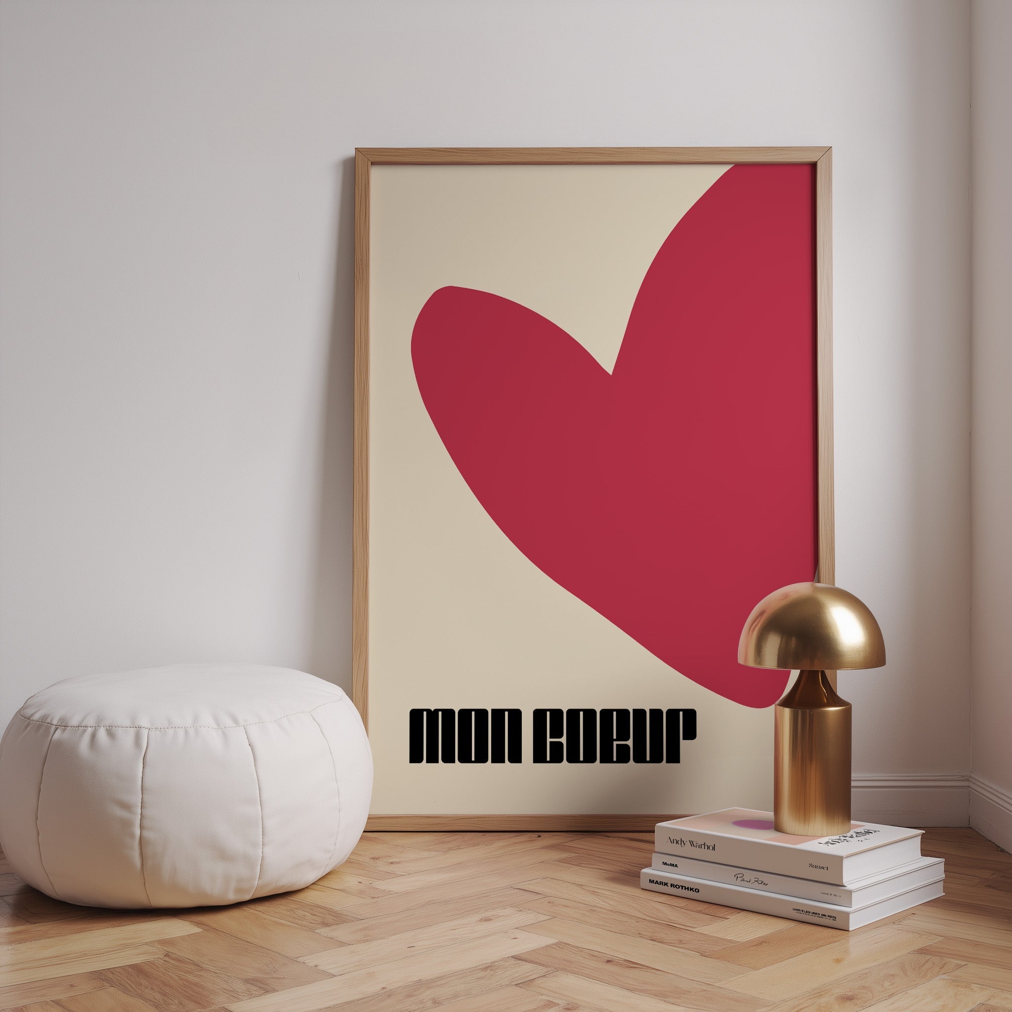 Affiche cœur rouge - Poster déco amour