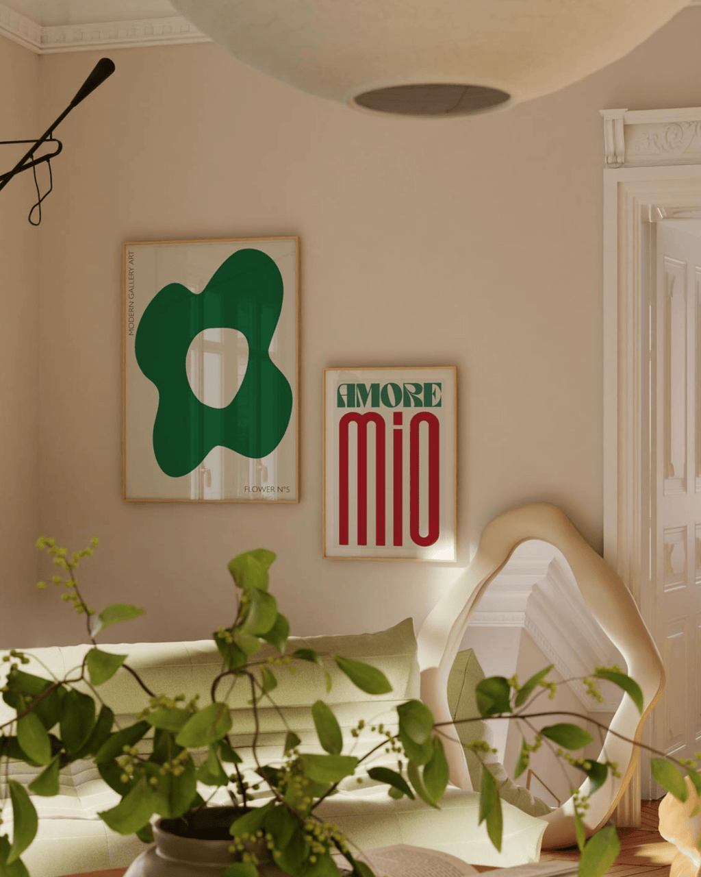 Affiche colorée déco tendance amore mio - inouï