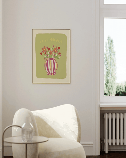 AFFICHE COLORÉE FLEURS DE PRINTEMPS LA PRIMAVERA - Lili Margaret