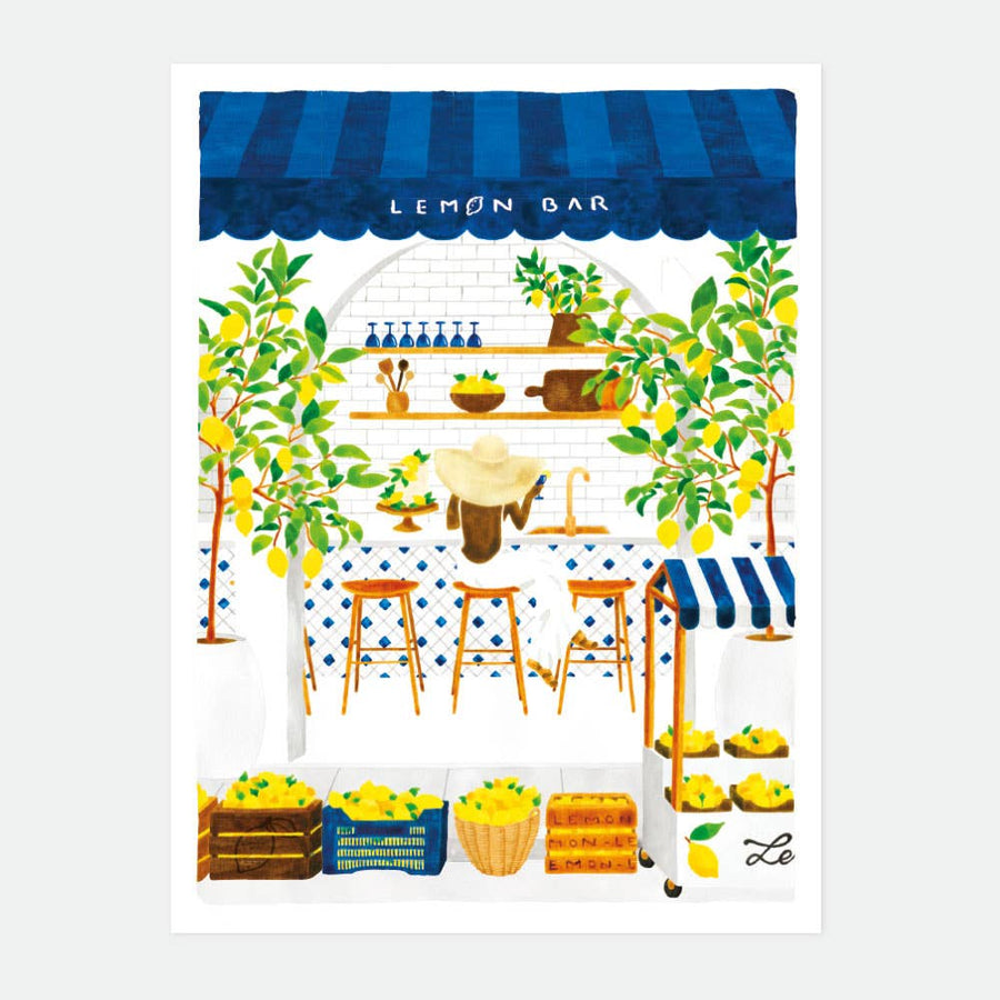 Affiche côte Amalfitaine & citrons - Poster voyage Italie