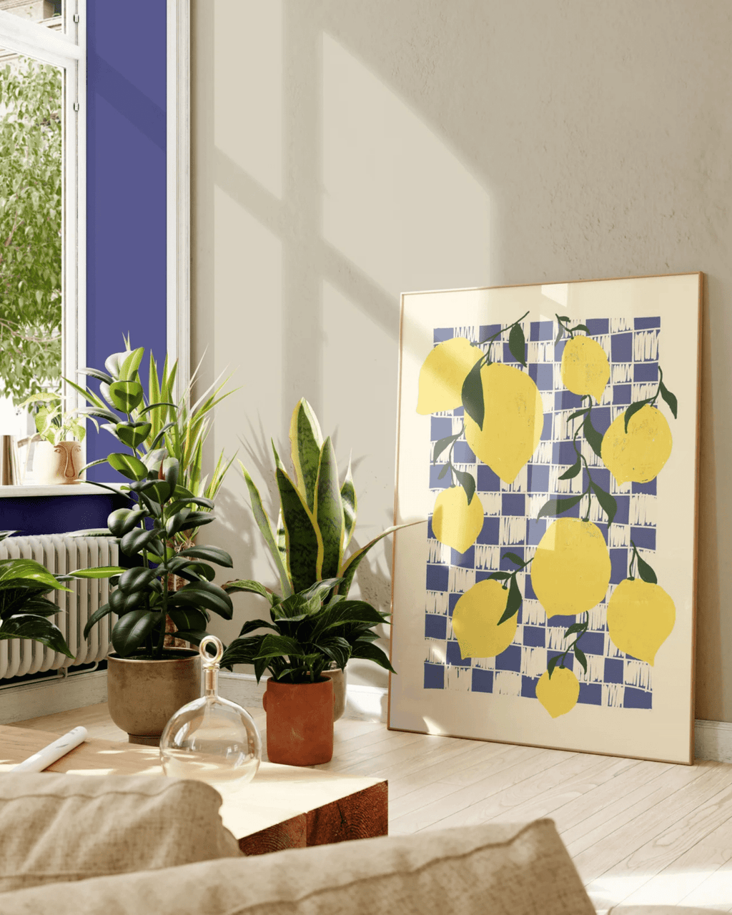 Affiche cuisine citrons – déco style méditerranéen