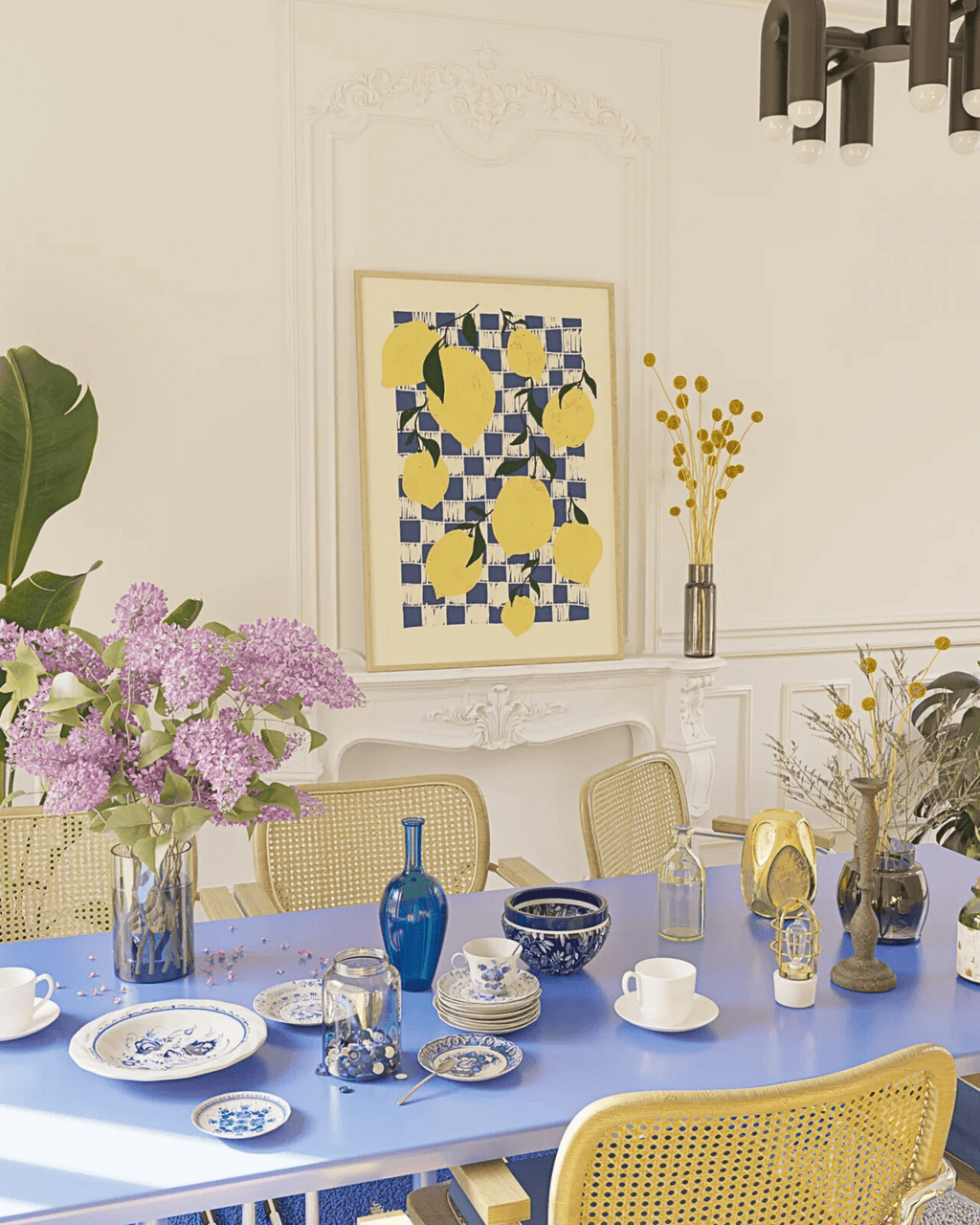 Affiche cuisine citrons – déco style méditerranéen