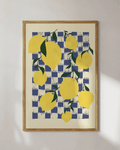 Affiche cuisine citrons – déco style méditerranéen