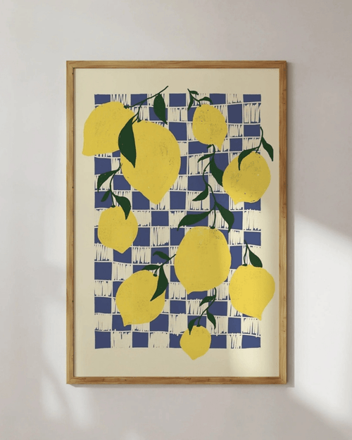 Affiche cuisine citrons – déco style méditerranéen