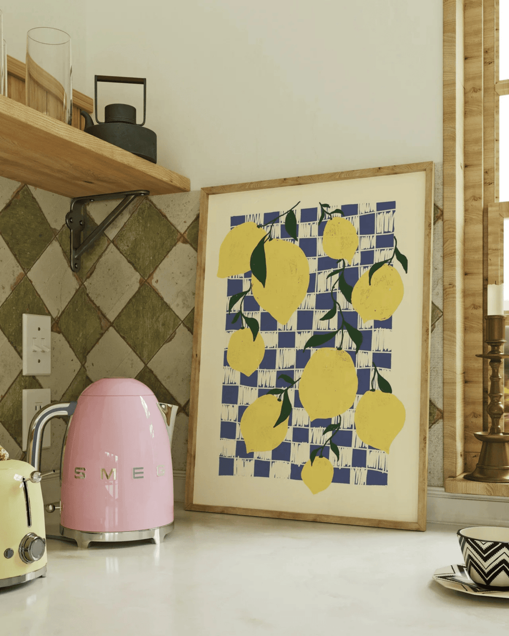 Affiche cuisine citrons – déco style méditerranéen