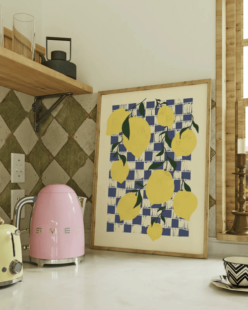 Affiche cuisine citrons – déco style méditerranéen