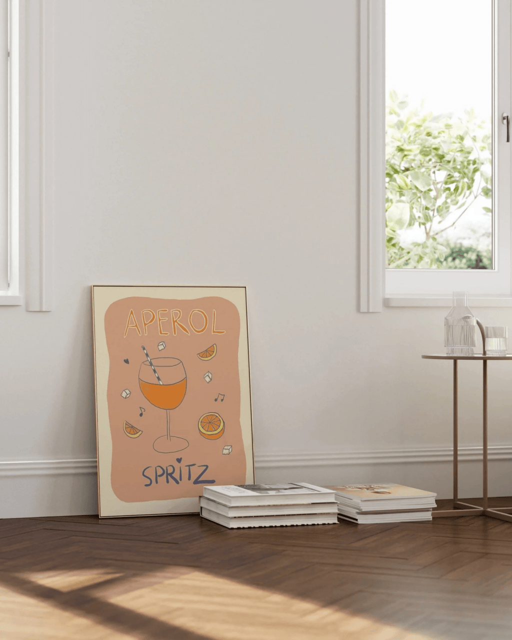 Affiche cuisine colorée apérol spritz – vibes estivales