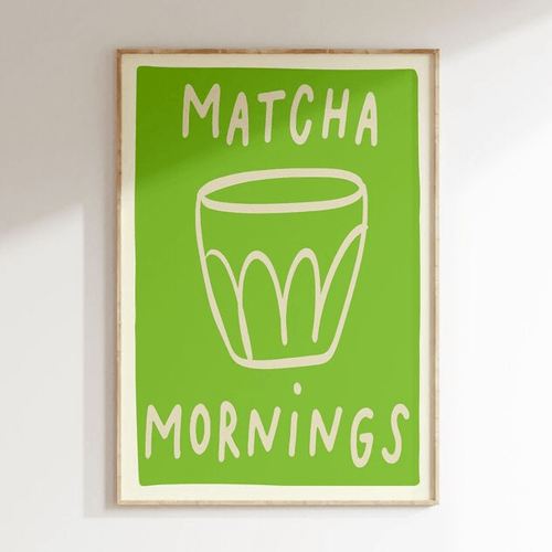 Affiche cuisine Matcha Mornings - Inoui