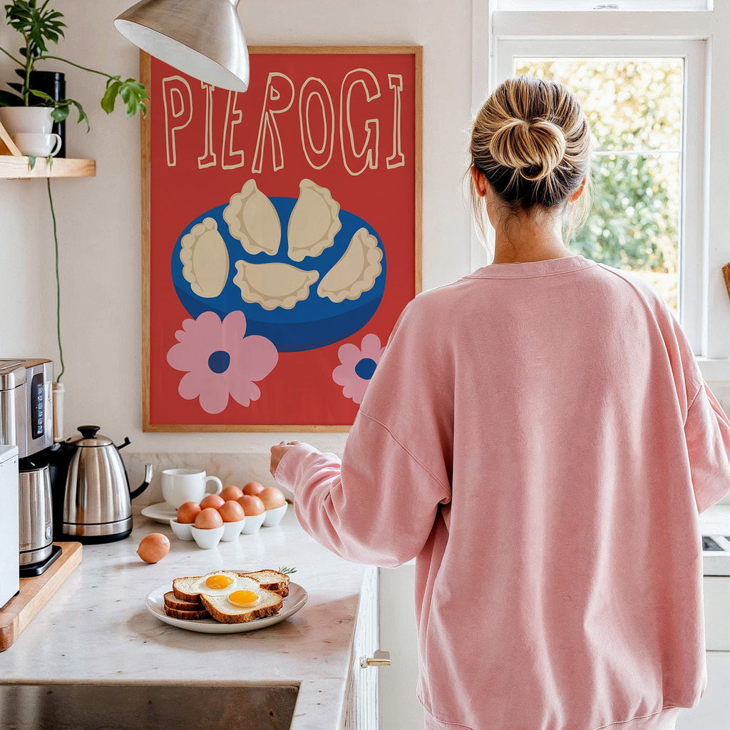 Affiche cuisine Pierogi colorée - Inouï
