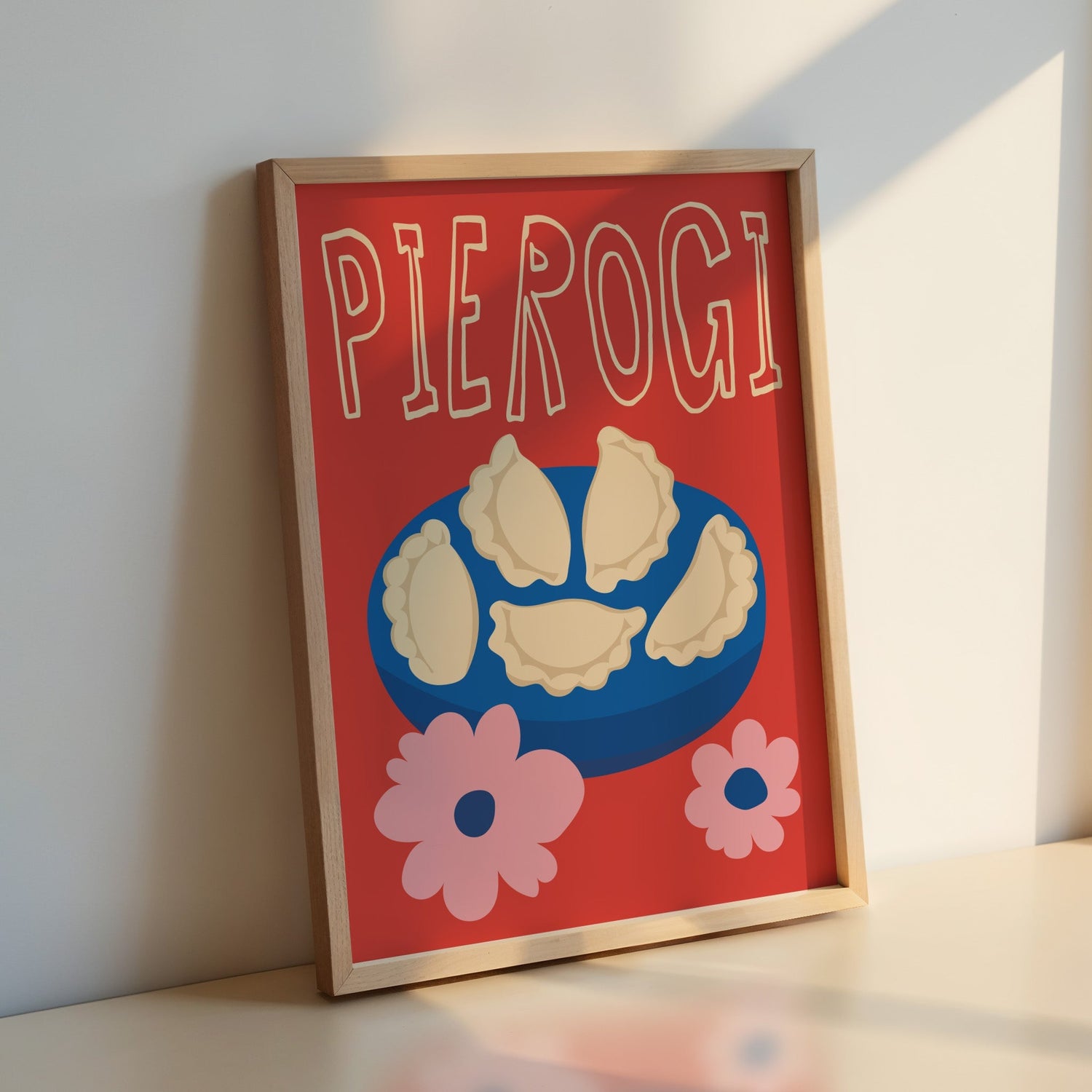 Affiche cuisine Pierogi colorée - Inouï