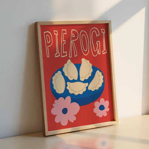 Affiche cuisine Pierogi colorée - Inouï