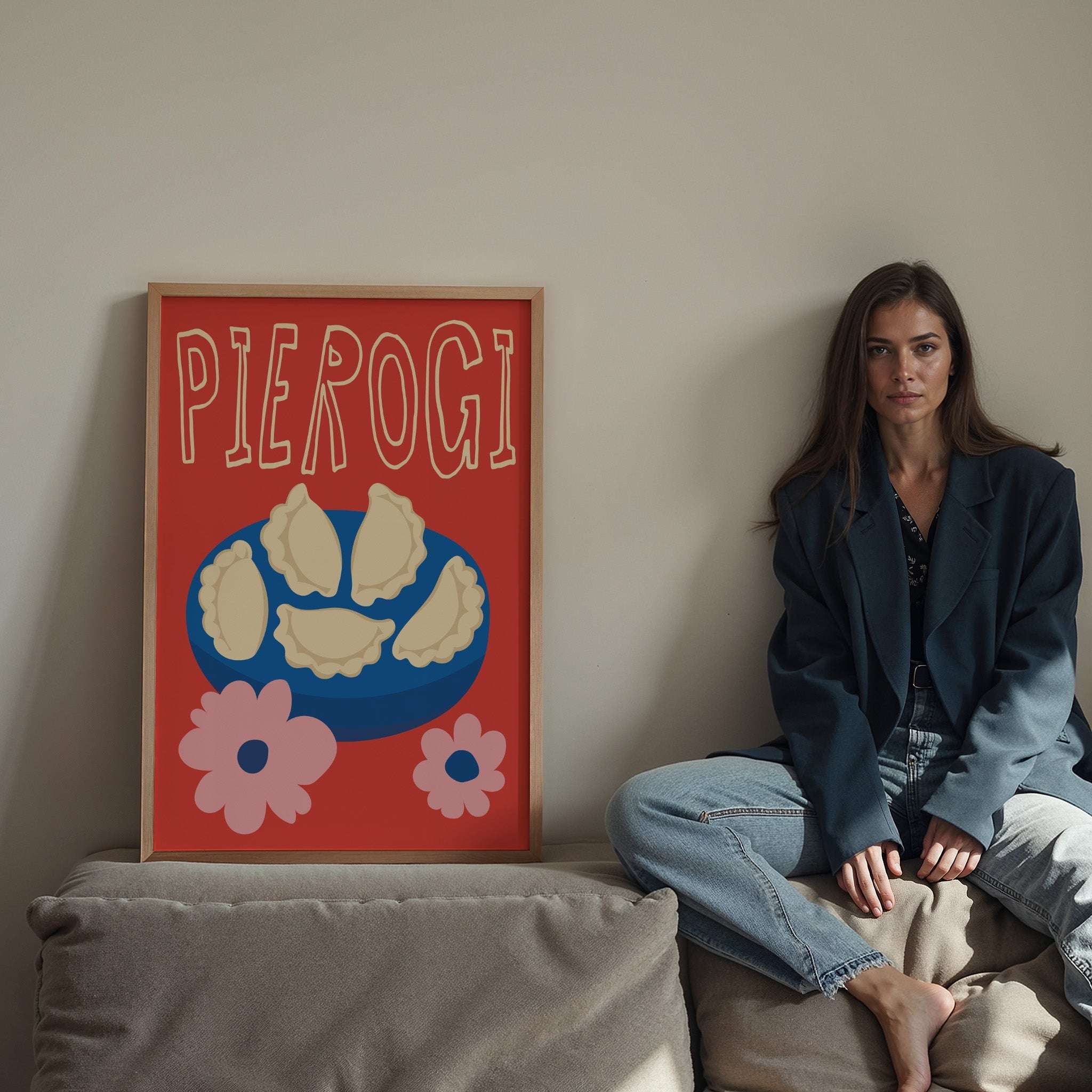 Affiche cuisine Pierogi colorée - Inouï