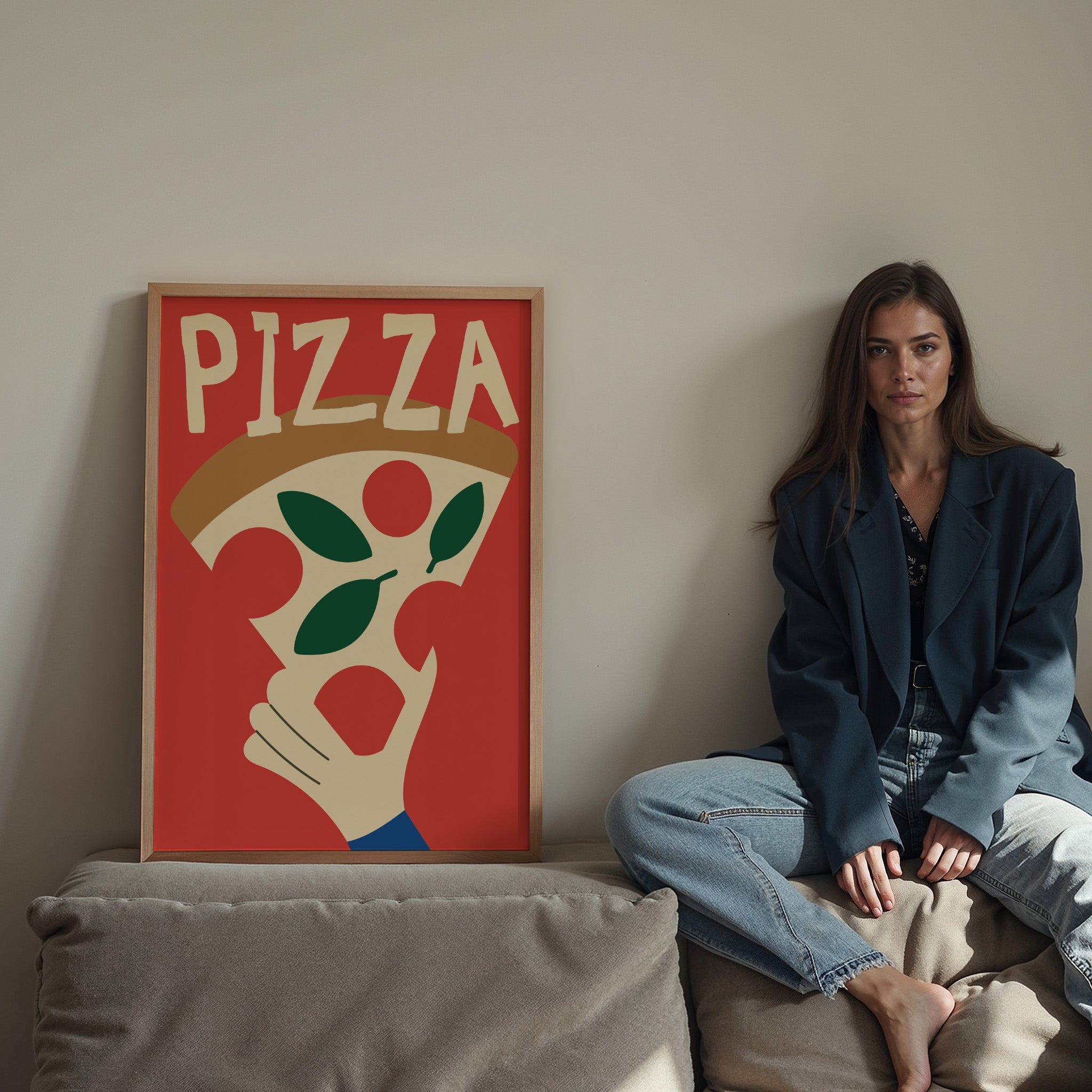 Affiche cuisine Pizza colorée - Inouï
