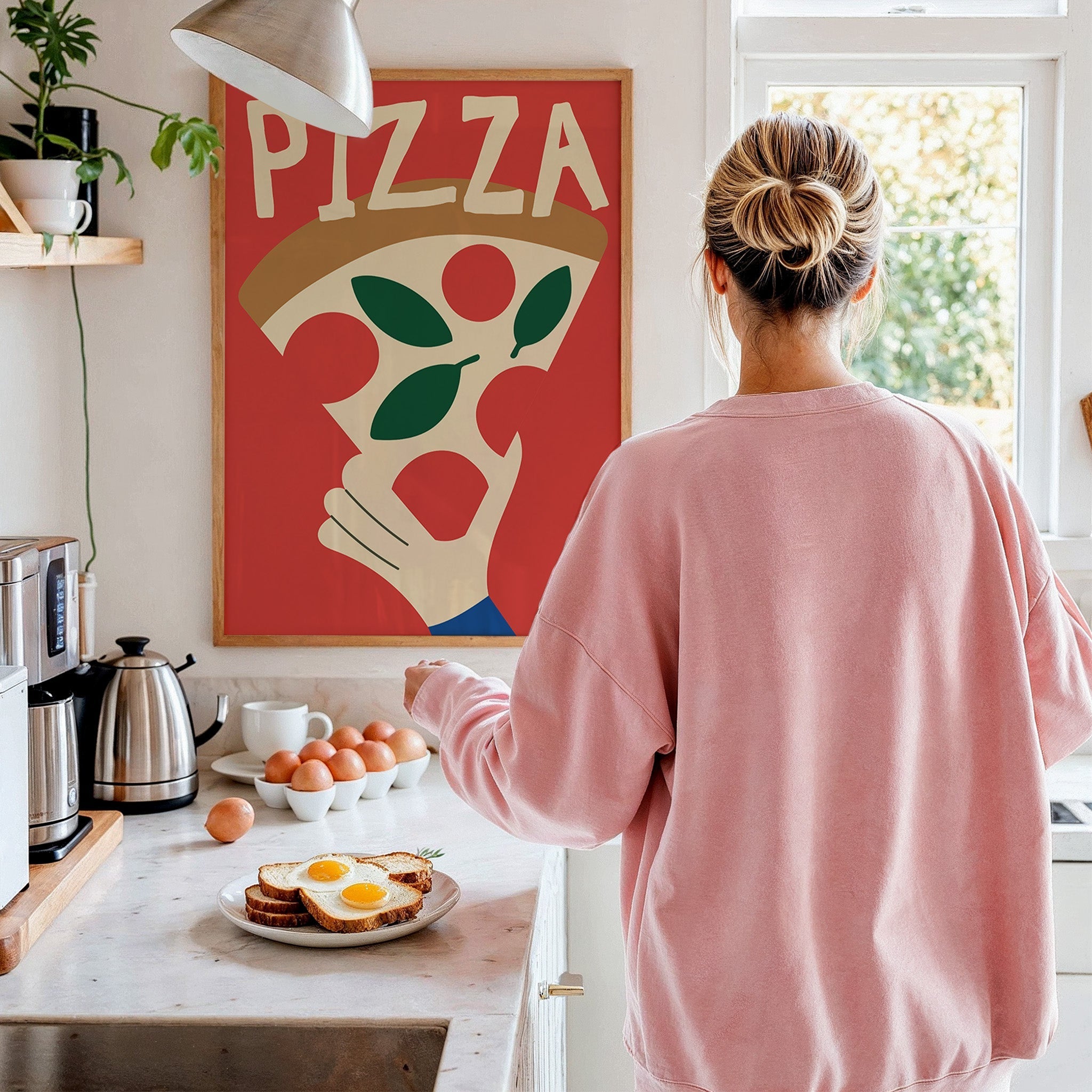 Affiche cuisine Pizza colorée - Inouï