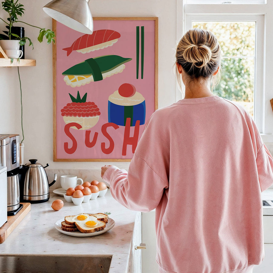 Affiche cuisine moderne Sushi