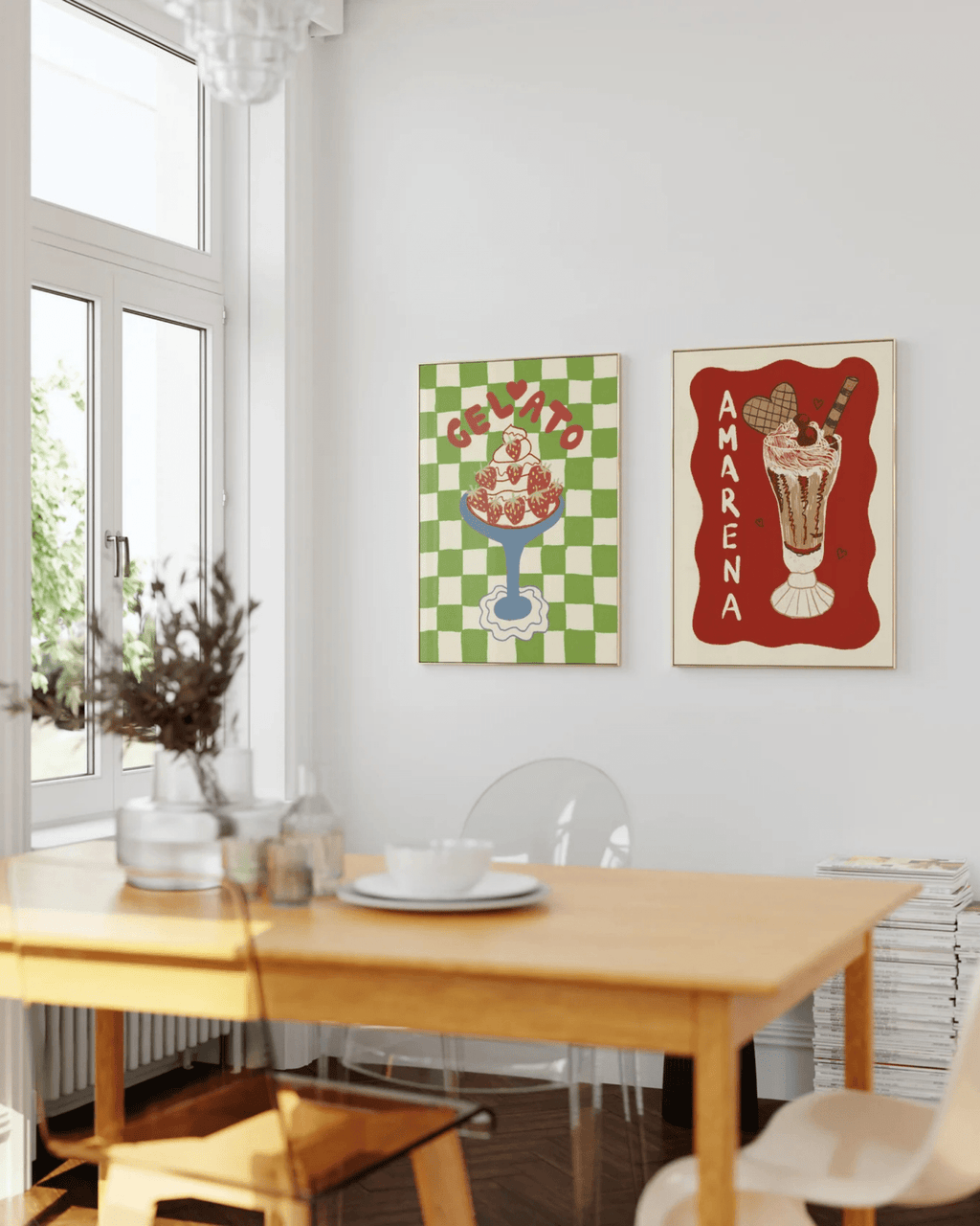 Affiche cuisine tendance glace – couleurs & déco gourmande