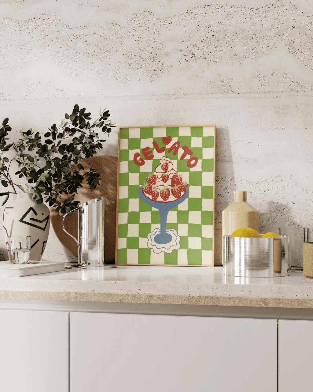 Affiche cuisine tendance glace – couleurs & déco gourmande